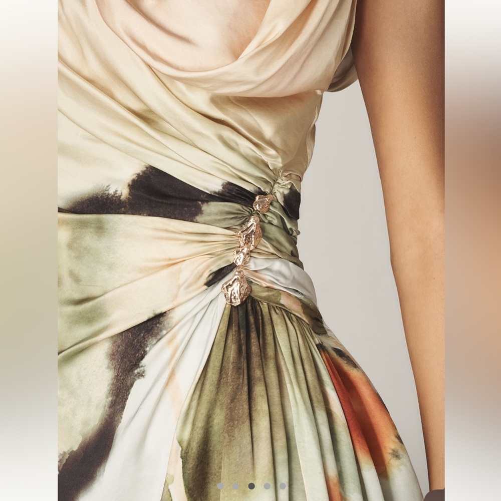 Amur‎ Elowen mini in butterfly wing One-Shoulder Dress - Picture 4 of 9